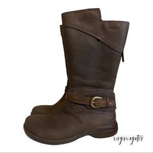 Merrell Captiva Expresso Waterproof Leather Buckle Down Winter Snow Rain Boots